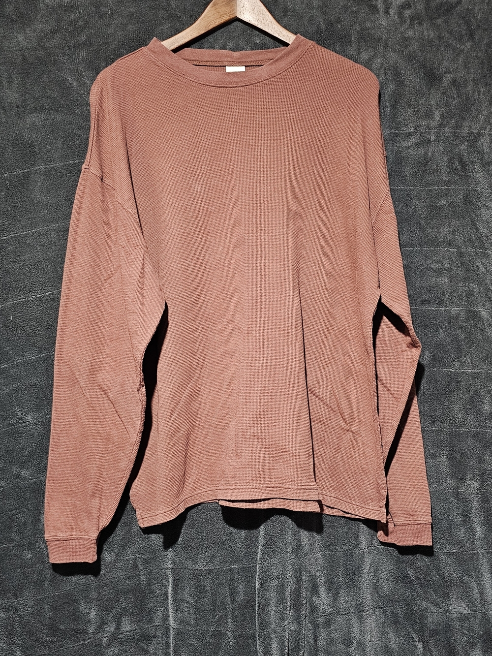 90s Waffle Knit GAP Mens Med 100% Cotton Long Sleeve Top